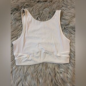 Lululemon off white mesh double layer sports.Bra